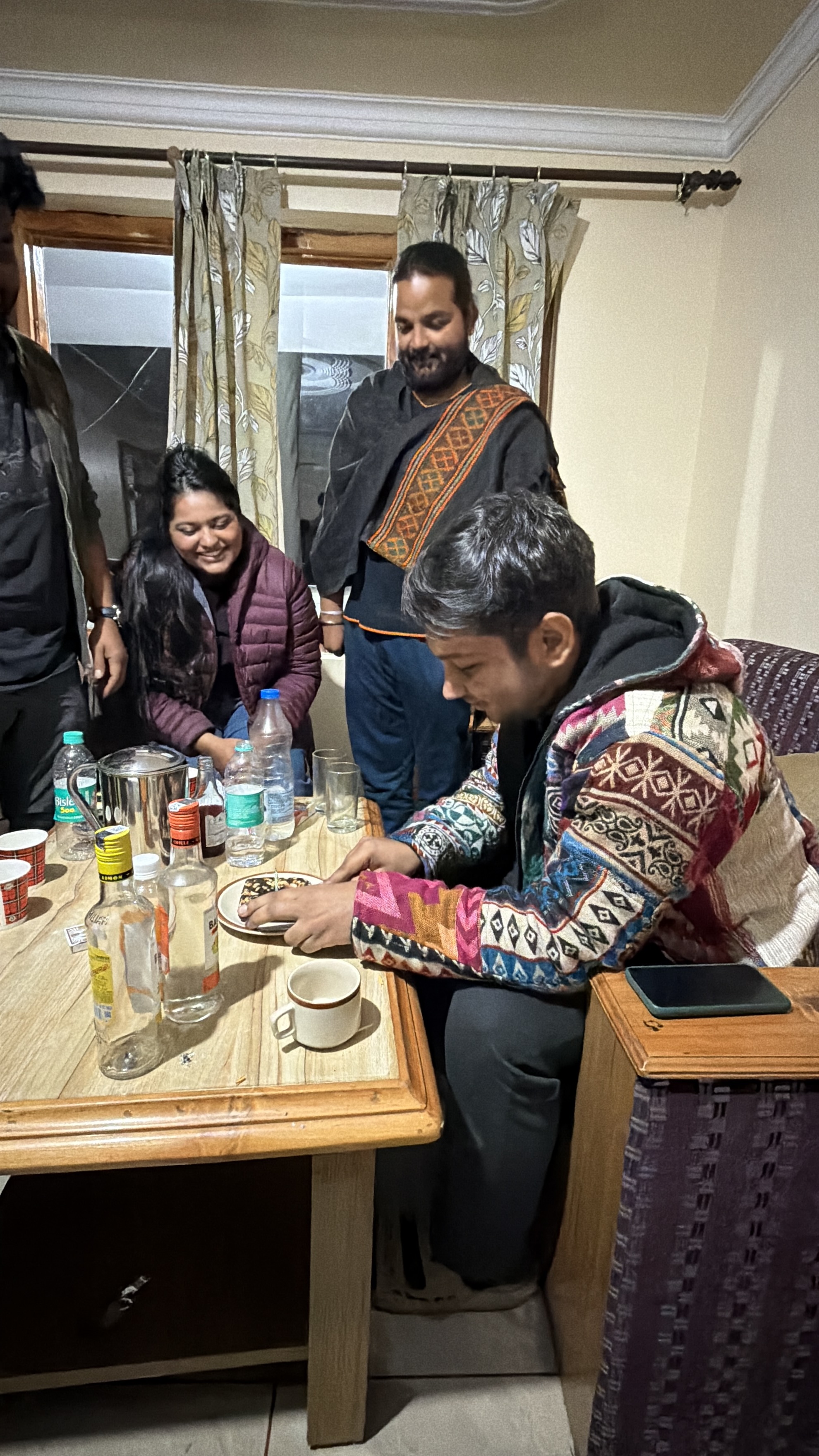 Birthday cake at 9,000 feet in Kalpa
