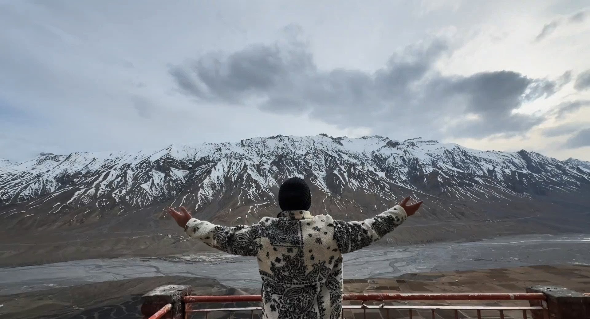 Spiti valley road winding through the mountains
